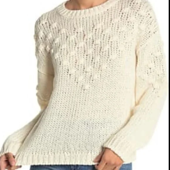NWT Abound Textured Pom Knit Crew Sz M - Picture 9 of 9